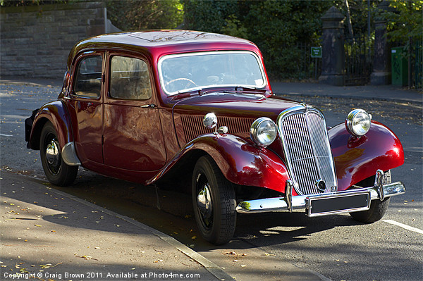 Classic Red Citroen 15 Picture Board by Craig Brown