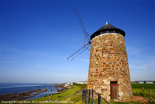 St Monans Windmill Picture Board by Craig Brown