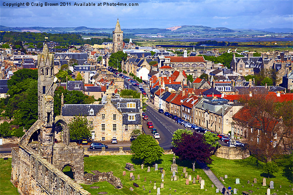St Andrews town Scotland Picture Board by Craig Brown