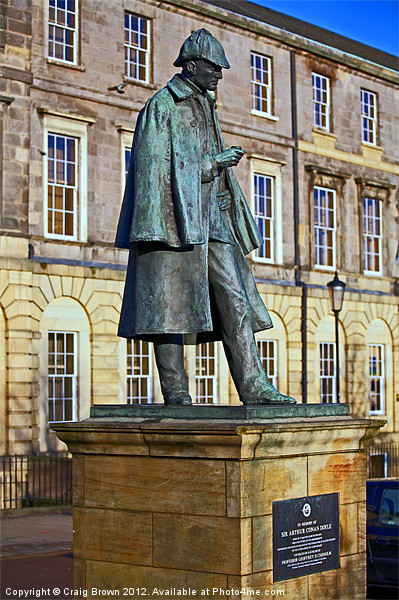 Sherlock Holmes statue, Edinburgh Picture Board by Craig Brown