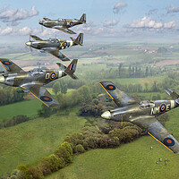Buy canvas prints of 268 Squadron Mustangs by Gary Eason