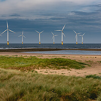 Buy canvas prints of Redcar wind turbines by Gary Eason
