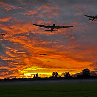 Buy canvas prints of Bomber county: Lincolnshire sunset by Gary Eason