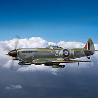 Buy canvas prints of 322 Squadron Polly Grey Spitfire TD322 by Gary Eason