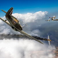 Buy canvas prints of Pattle Hurricane air combat by Gary Eason