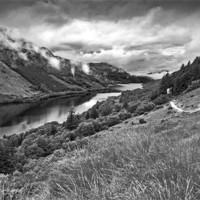 Buy canvas prints of Rain clearing over the loch by Gary Eason