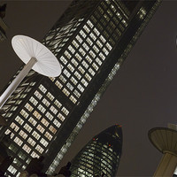Buy canvas prints of Night lights, London skyline by Gary Eason