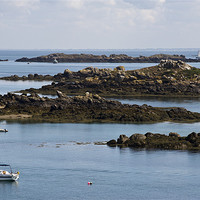 Buy canvas prints of Rocky moorings Iles Chausey by Gary Eason