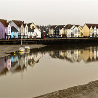 Buy canvas prints of Wintery Wivenhoe panorama by Gary Eason