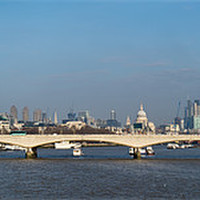 Buy canvas prints of Thames panorama, weather front clearing by Gary Eason