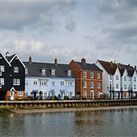 Buy canvas prints of Wivenhoe waterfront panorama by Gary Eason