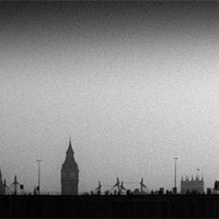 Buy canvas prints of Gritty Thames silhouette by Gary Eason