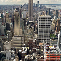 Buy canvas prints of New York Midtown skyscrapers by Gary Eason