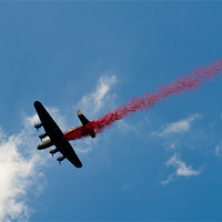 Buy canvas prints of Lancaster bomber poppy drop by Gary Eason