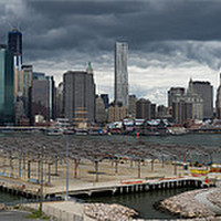 Buy canvas prints of Manhattan from Brooklyn panorama 2 by Gary Eason