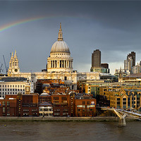 Buy canvas prints of Rainbow over St Paul s by Gary Eason