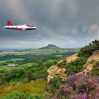 Buy canvas prints of Jet Provost over the Cleveland Hills by Gary Eason