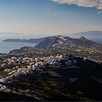 Buy canvas prints of Santorini panorama by Gary Eason