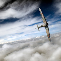 Buy canvas prints of Freedom: Spitfire solo by Gary Eason