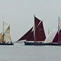 Buy canvas prints of Old gaffers off Brightlingsea by Gary Eason