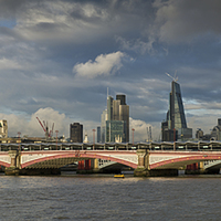 Buy canvas prints of London skyline from Blackfriars Bridge by Gary Eason