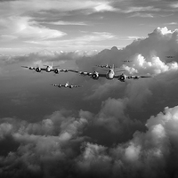 Buy canvas prints of Beaufighters strike package black and white versio by Gary Eason