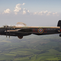 Buy canvas prints of Dambusters Lancaster AJ-G carrying Upkeep by Gary Eason