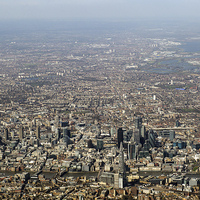 Buy canvas prints of Aerial view of the City of London by Gary Eason