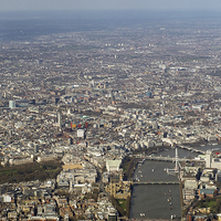Buy canvas prints of Aerial view of central London by Gary Eason