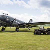 Buy canvas prints of Douglas C-47A Skytrain ready for D-Day by Gary Eason