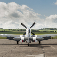 Buy canvas prints of D-Day Mustang on dispersal by Gary Eason