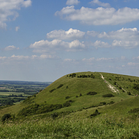 Buy canvas prints of Ivinghoe Beacon panorama 3:1 by Gary Eason