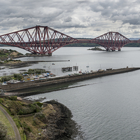 Buy canvas prints of Forth Rail Bridge from North Queensferry by Gary Eason