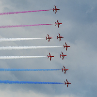 Buy canvas prints of The Red Arrows by Gary Eason