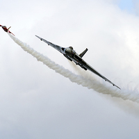 Buy canvas prints of Avro Vulcan and Folland Gnats by Gary Eason