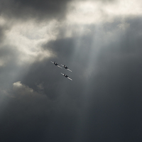 Buy canvas prints of Sunlit Hawker Hurricanes by Gary Eason