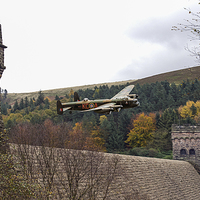 Buy canvas prints of Lancaster PA474 at the Derwent Dam by Gary Eason