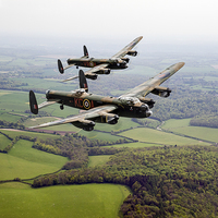 Buy canvas prints of Two Lancs over Bucks by Gary Eason