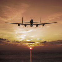 Buy canvas prints of Farewell: Lancaster sunset by Gary Eason