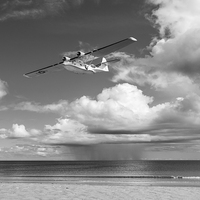 Buy canvas prints of Consolidated PBY Catalina black and white version by Gary Eason