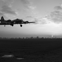 Buy canvas prints of B-17 sunrise departure by Gary Eason