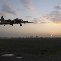 Buy canvas prints of B-17 sunrise departure by Gary Eason