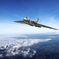 Buy canvas prints of Vulcan in flight by Gary Eason