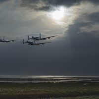 Buy canvas prints of Dambusters training over The Wash by Gary Eason