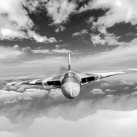 Buy canvas prints of Cold War warrior climbing to mission altitude B&W  by Gary Eason