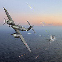 Buy canvas prints of Westland Whirlwind attacking E-boats by Gary Eason