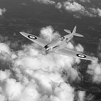 Buy canvas prints of Supermarine Spitfire prototype K5054 black and whi by Gary Eason