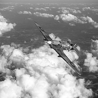 Buy canvas prints of Hawker Hurricane IIB of 174 Squadron B&W version by Gary Eason
