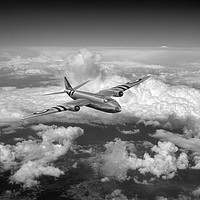Buy canvas prints of Canberra over the Med black and white version by Gary Eason