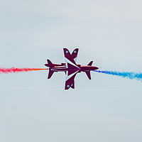 Buy canvas prints of Red Arrows synchro pair by Gary Eason
